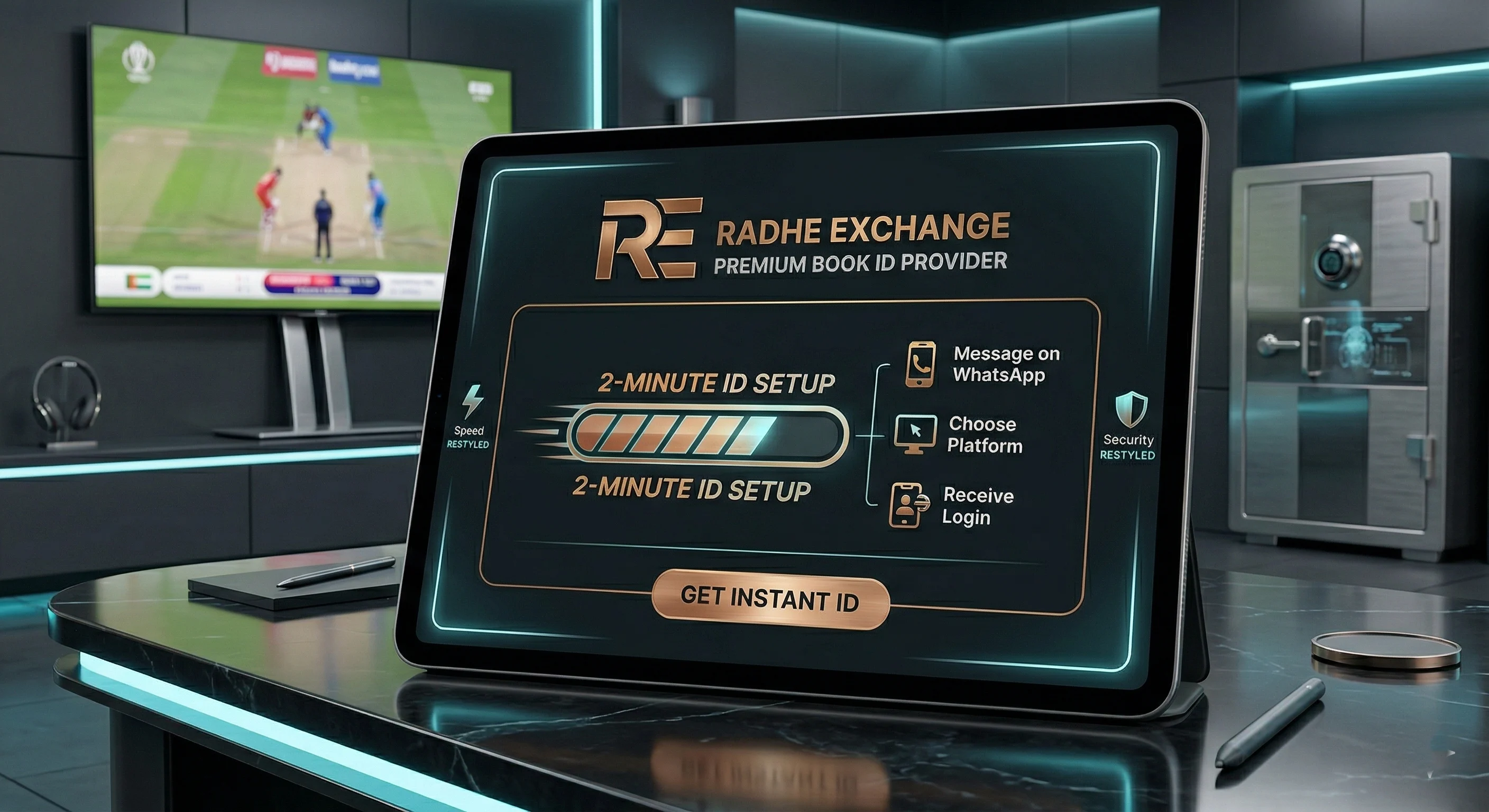 Radhe Exchange Book ID Provider Banner